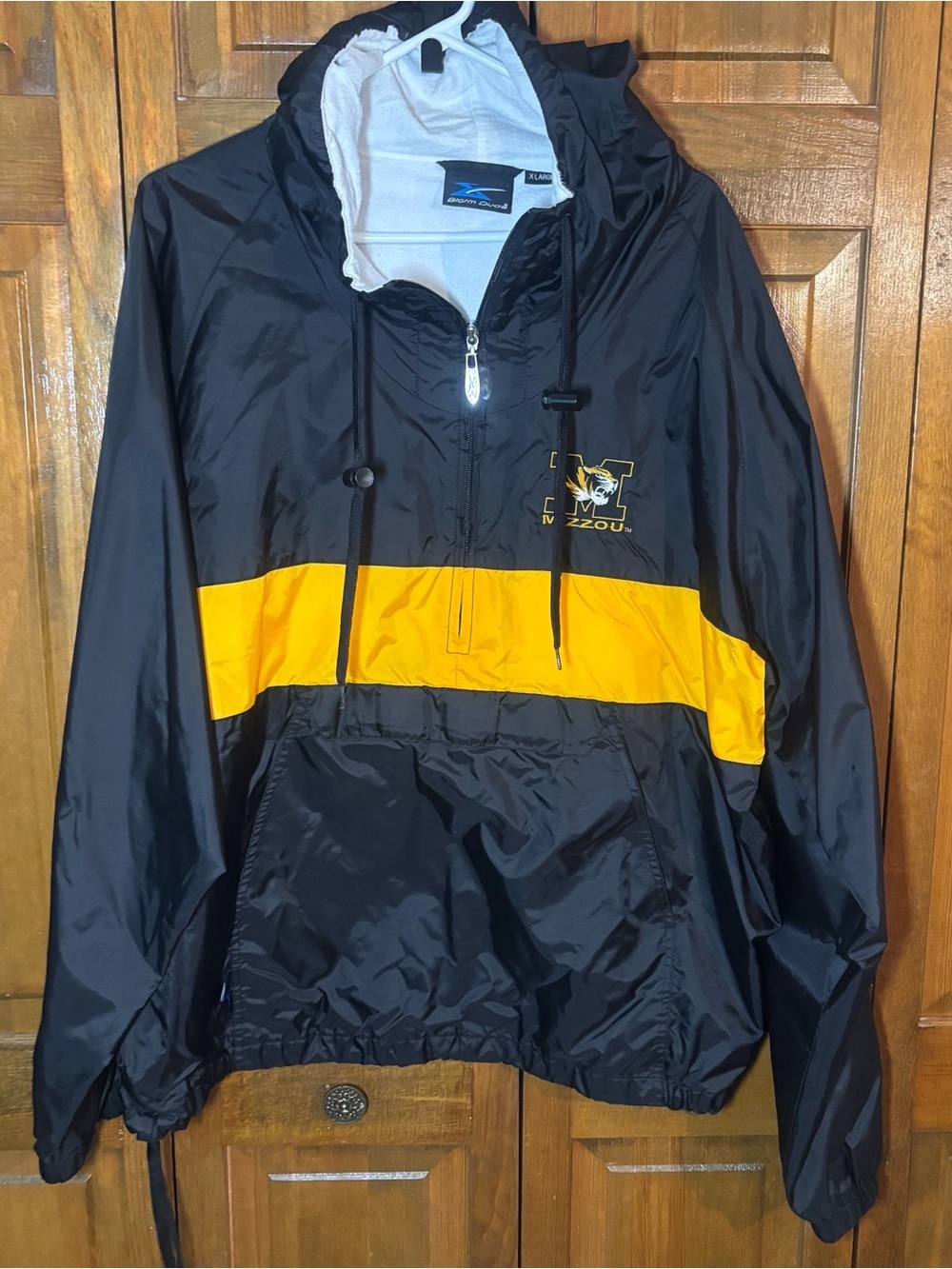 Missouri Mizzou Black & Gold Windbreaker Raincoat
